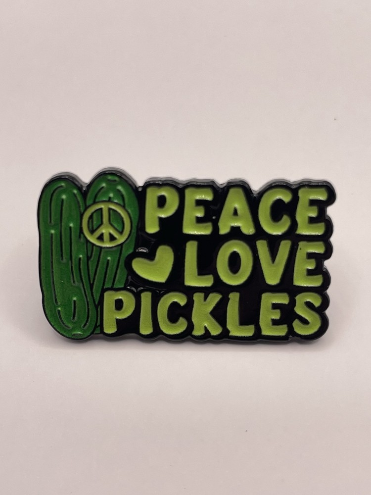 “Peace Love Pickles” Enamel Lapel Pin