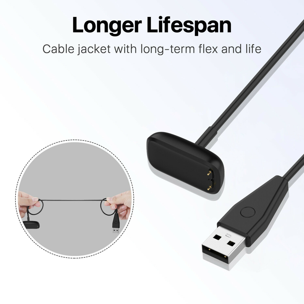 3.3FT Charger Cable for Fitbit Luxe/Fitbit Charge 5 USB Charging Power Adapter