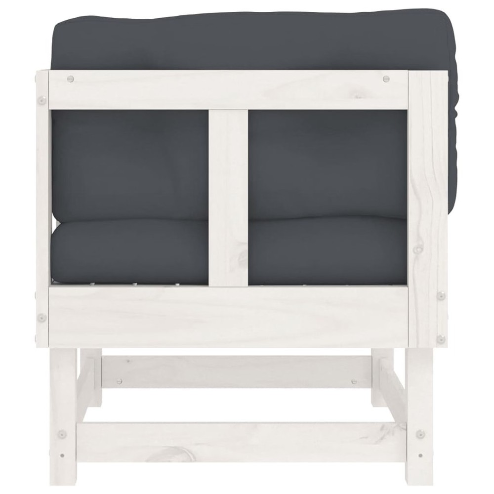 Corner Sofa White and Anthracite