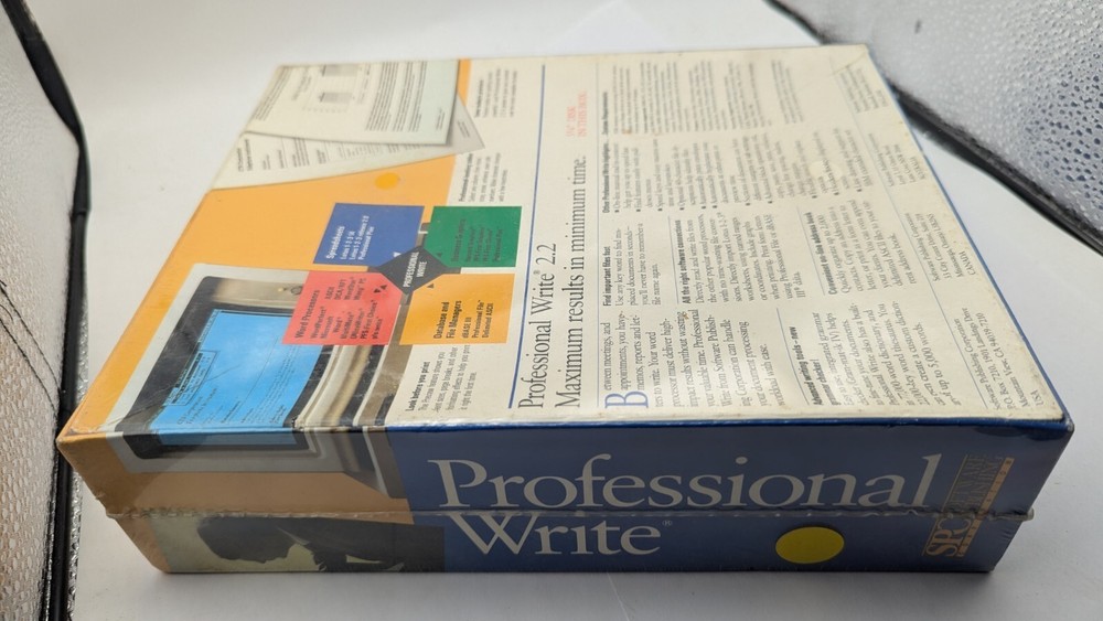 Professional Write Word Processing Software v 2.2 IBM DOS 5.25" Disks VINTAGE