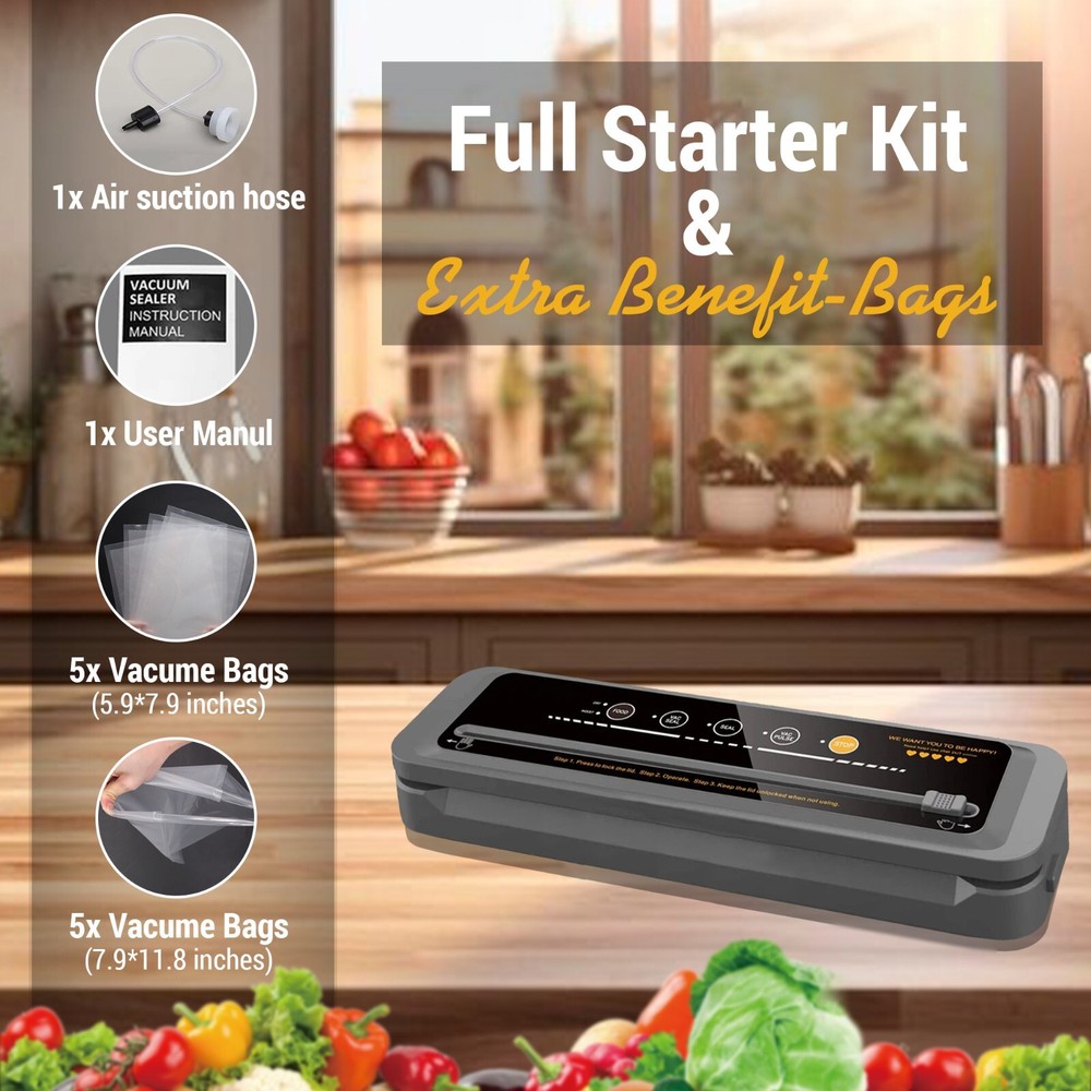 Vacuum Sealer Machine | Automatic Food Sealing System | Compact Design