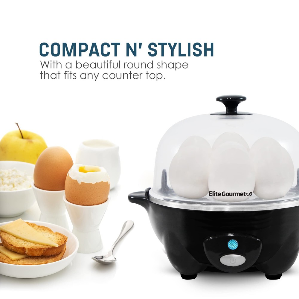 Rapid Egg Cooker for Soft, Medium, Hard Boiled Eggs, Poacher, Omelet Maker