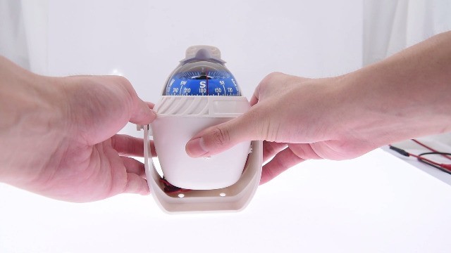 Flush Mount Marine Compass with Light - Pivoting Dashboard Compass for Boat & Ca