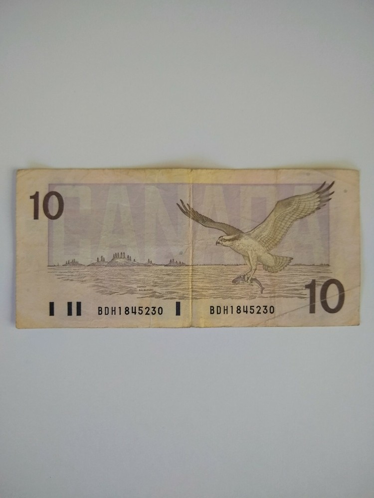 CANADA BANKNOTE 10 DOLLARS 1989