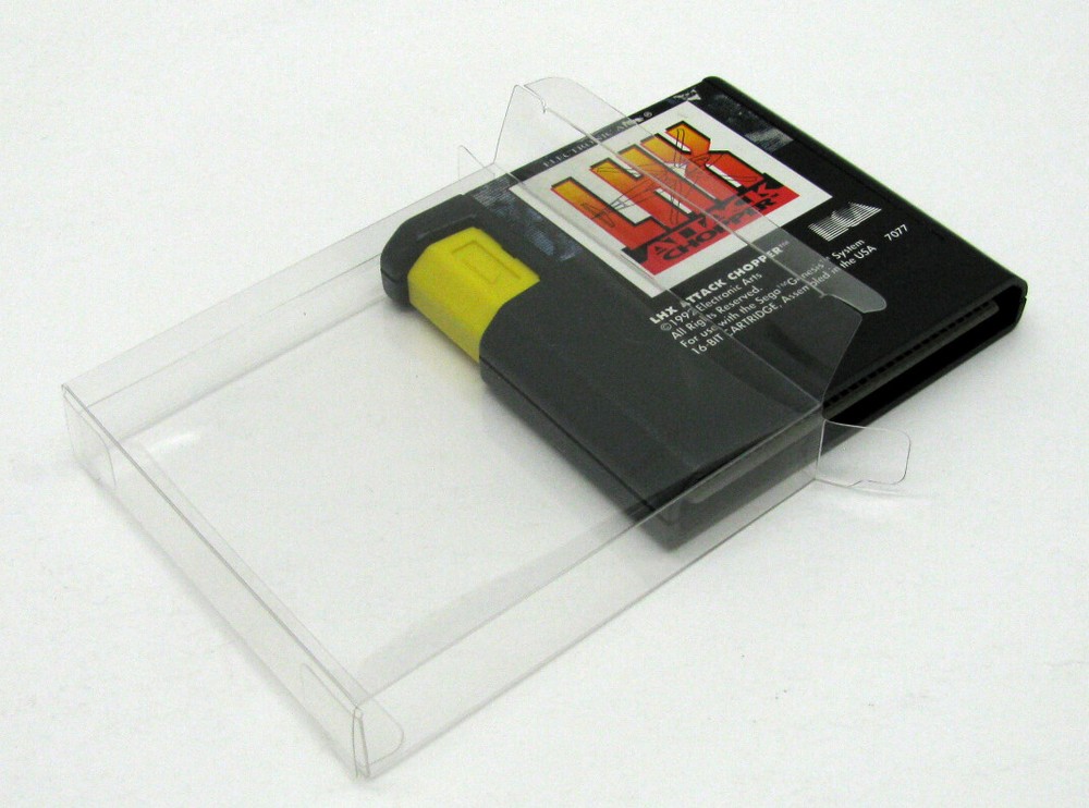 25x SEGA GENESIS OVERSIZED CARTRIDGE - CLEAR PROTECTIVE BOX SLEEVE CASE