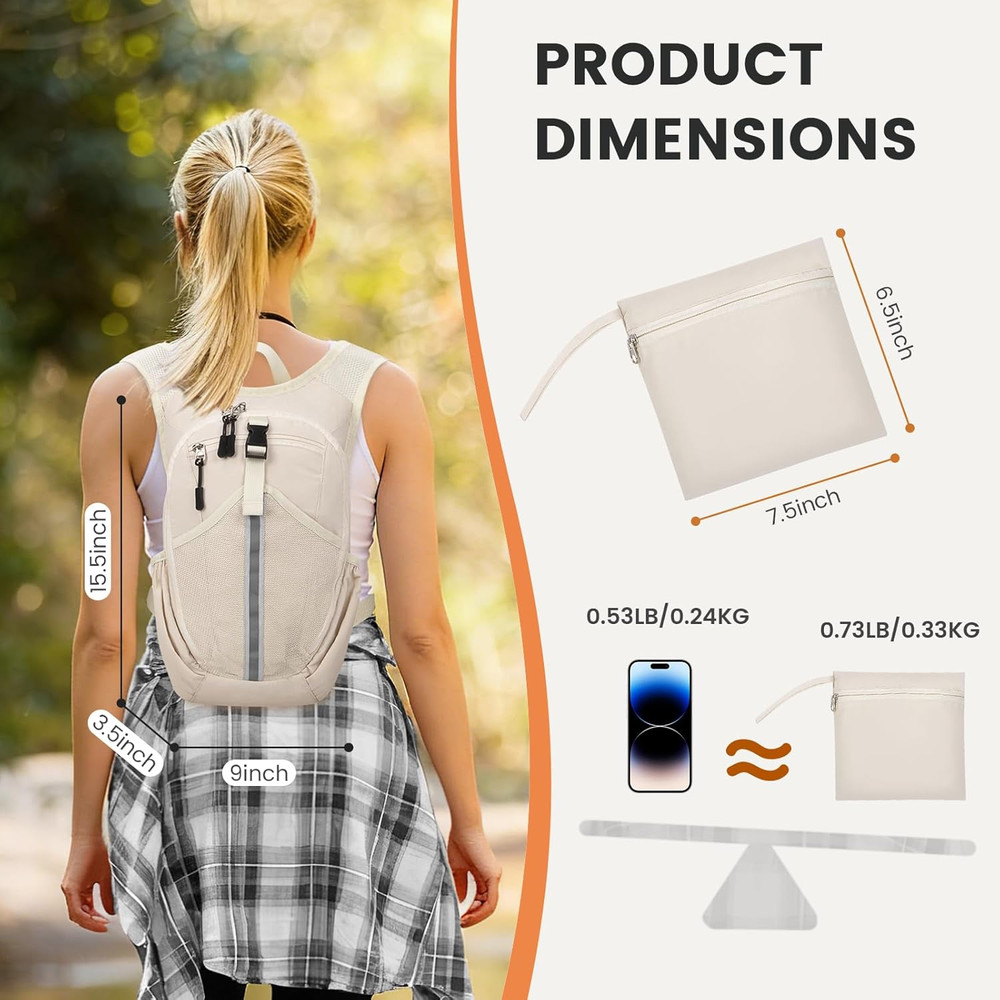 Small Hiking Backpack 10L- Lightweight Packable Foldable Backpack for Travel Cam