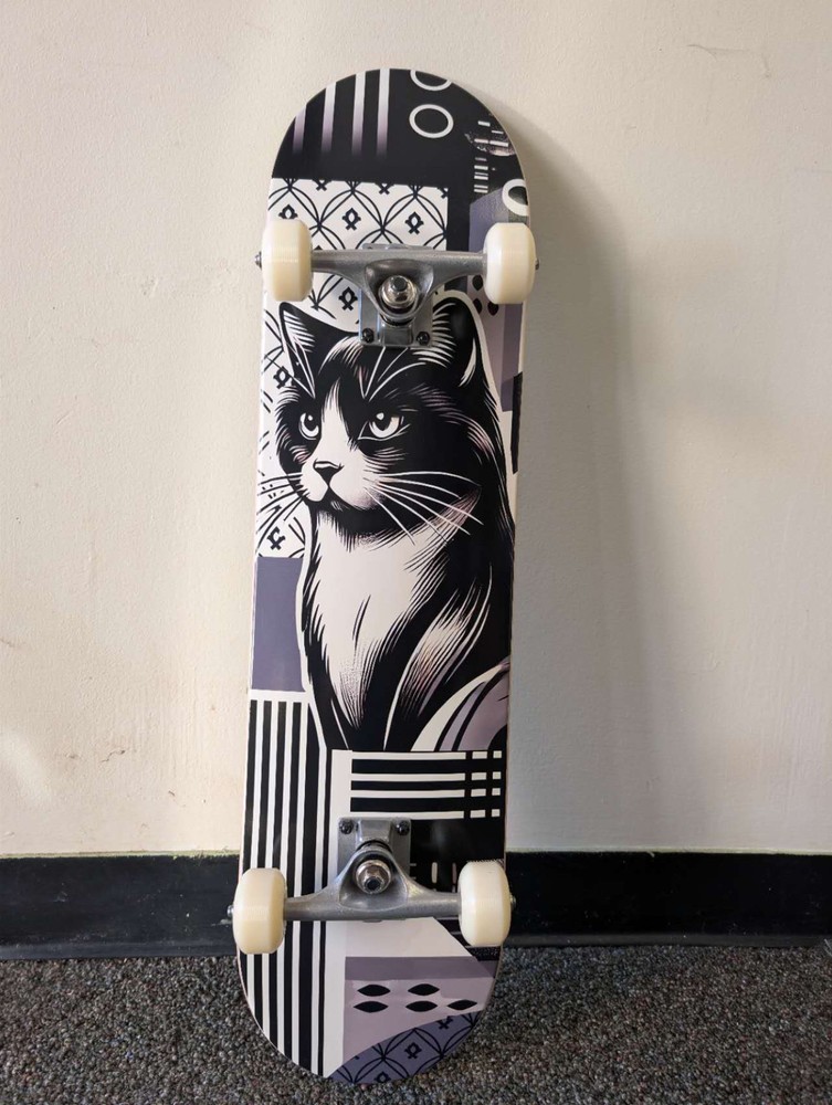 7.75" 7 Layer Canadian Maple Double Kick Concave Standard Skateboards-Cool Cat