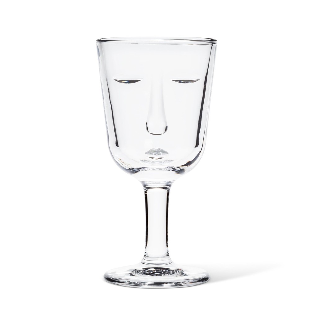 Abbott Collection Resting Face Wine Glass, 6" H (6oz)