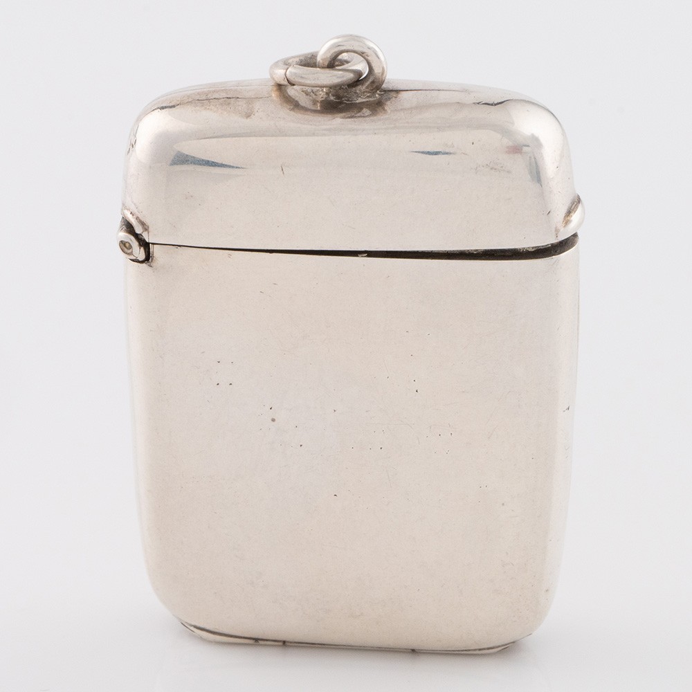 Sterling Silver Vesta Case with Picture Frame 1894