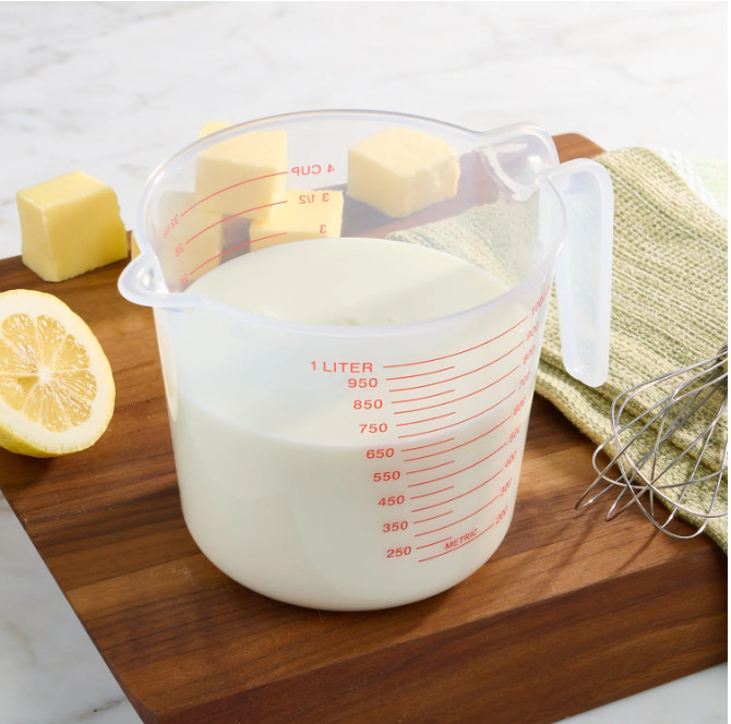 Mainstays 4 Cup PP Plastic Measuring Cup, 32 oz, Clear