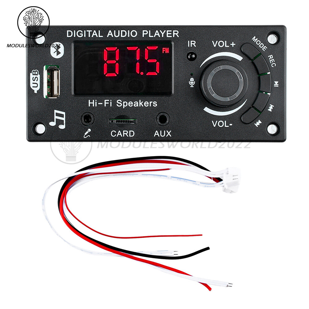 DC5-25V MP3 Decoder Board 2*50W Bluetooth Amplifier Car Audio Player FM Radio