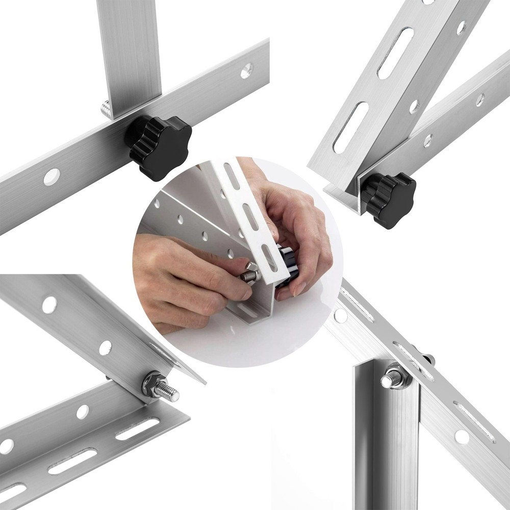 45in Adjustable Solar Panel Mounting Brackets Kit System for 8 Solar Panels