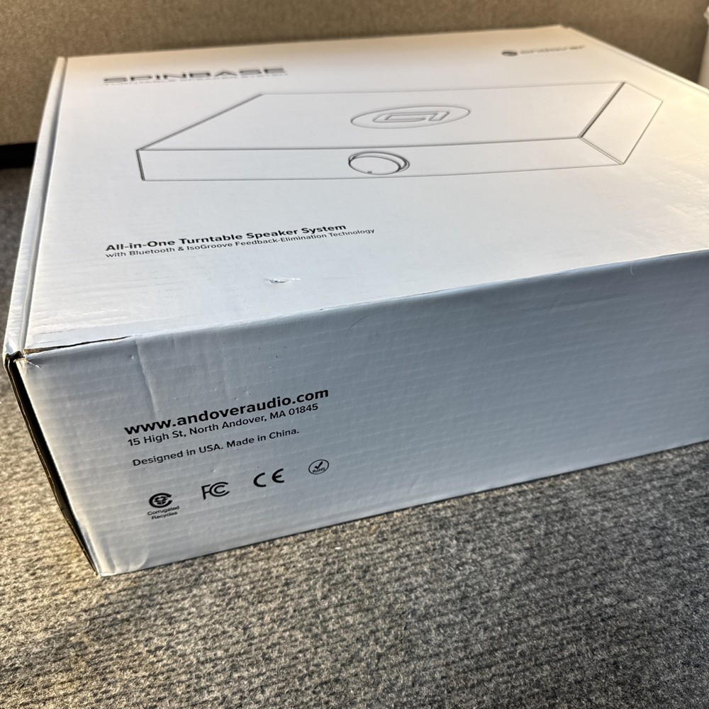 Andover SpinBase Turntable Speaker System — Black — OPEN BOX — No RCA