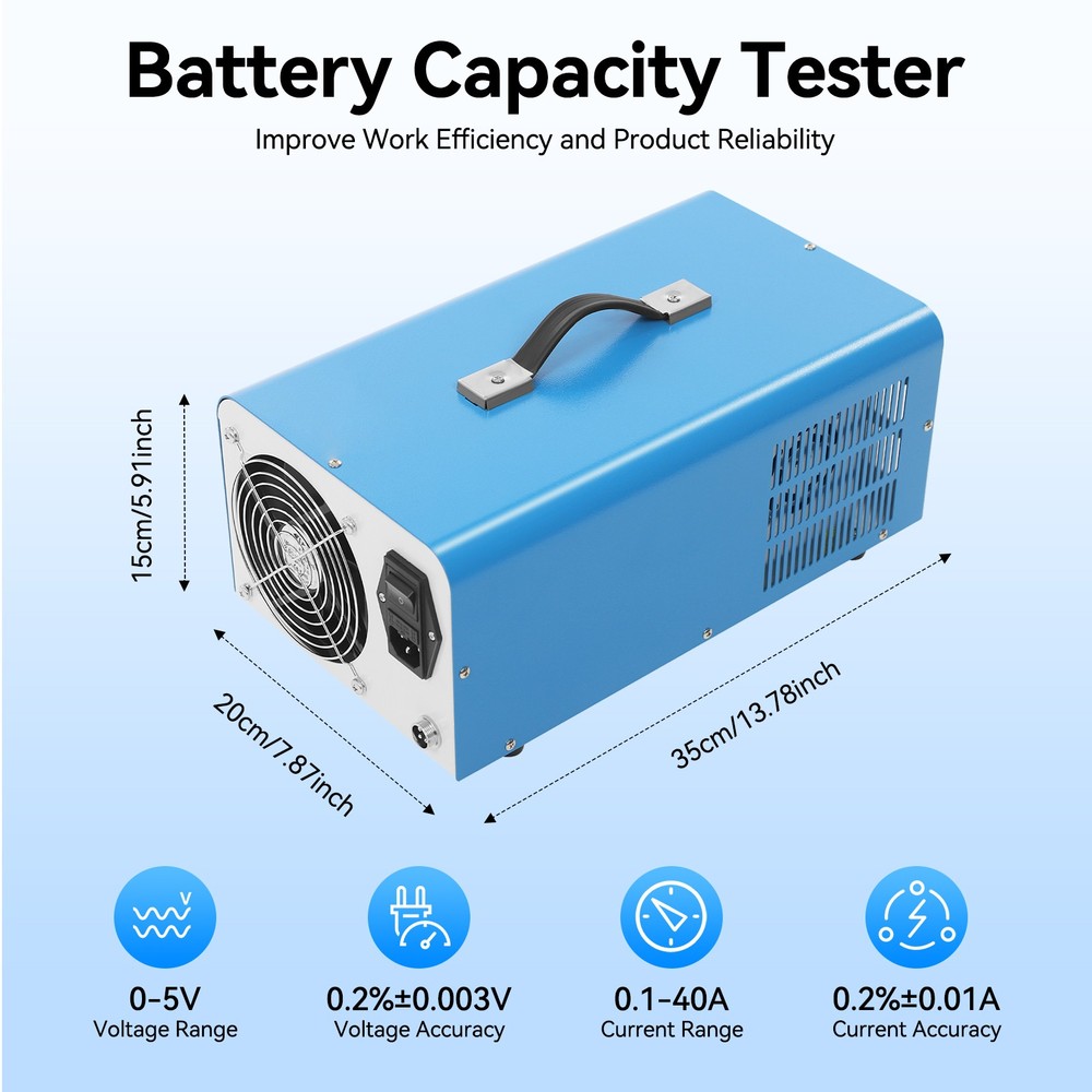 High Current Lithium Battery Capacity Tester 200W Charge & Discharge 0-5V