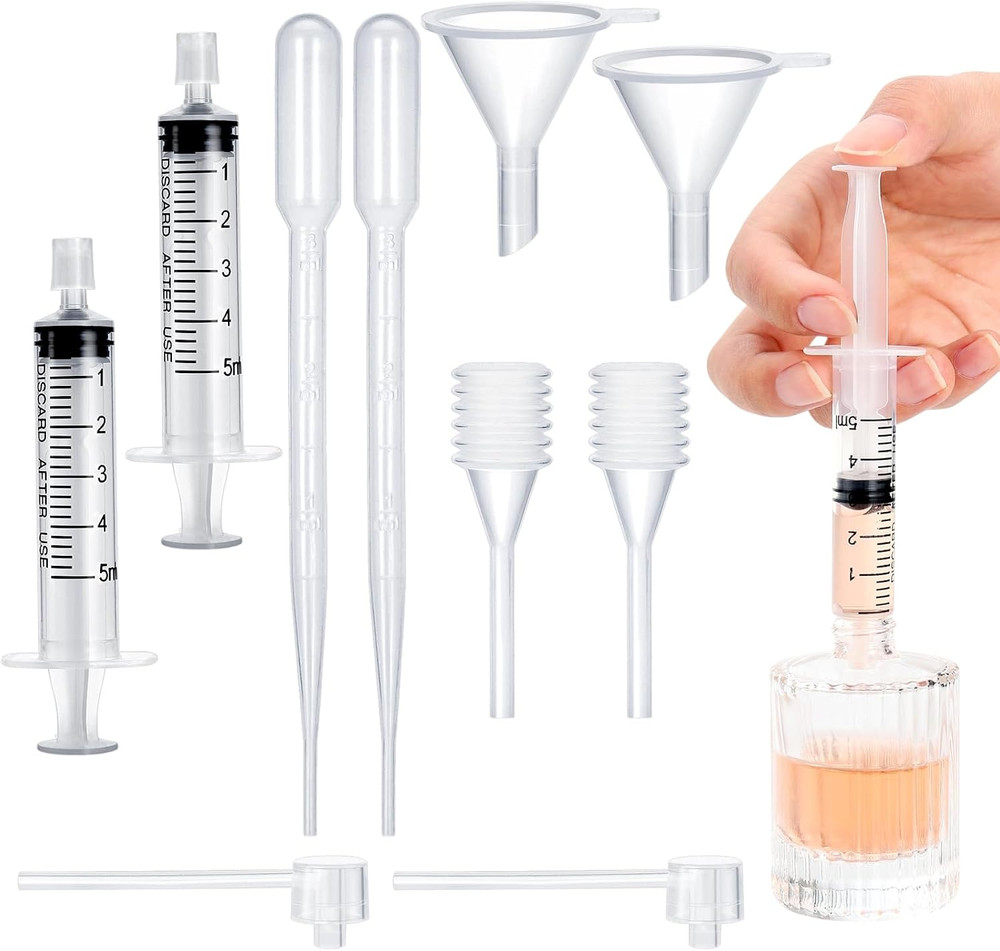 10Pcs Perfume Refill Tool Kit,Plastic Perfume Dispenser Transfer Tools,Travel Re