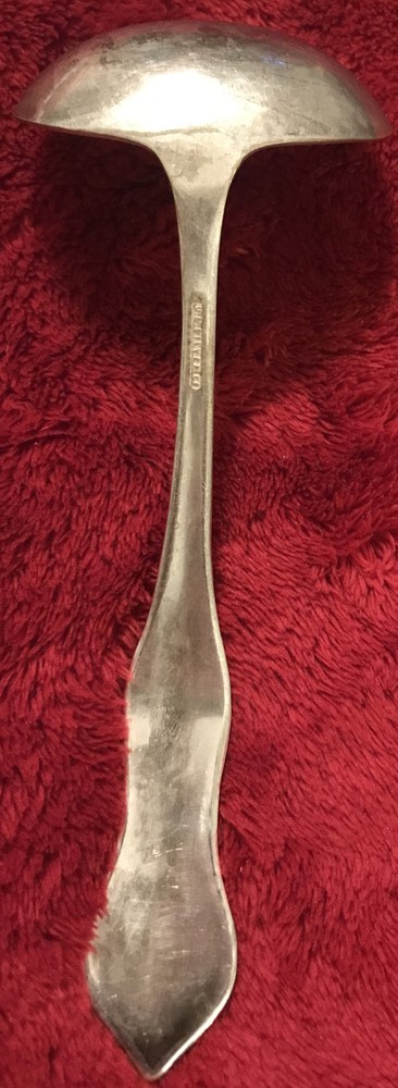 Vintage US Silver Co Three Solid Piece Cream Ladle