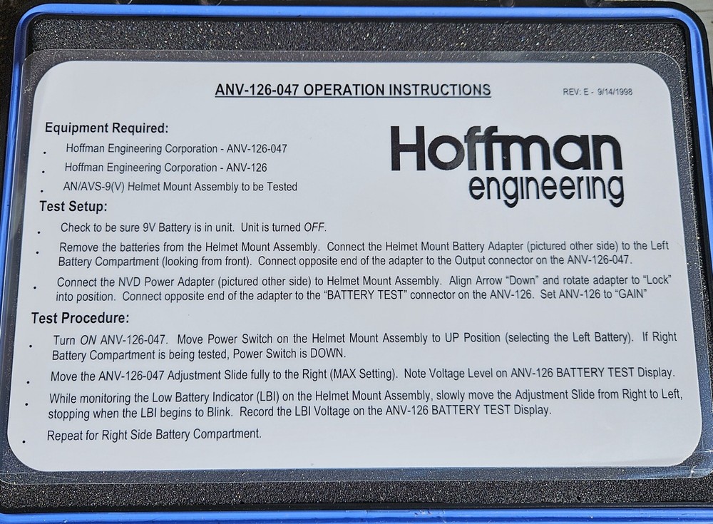 Hoffman Engineering ANV-126-047