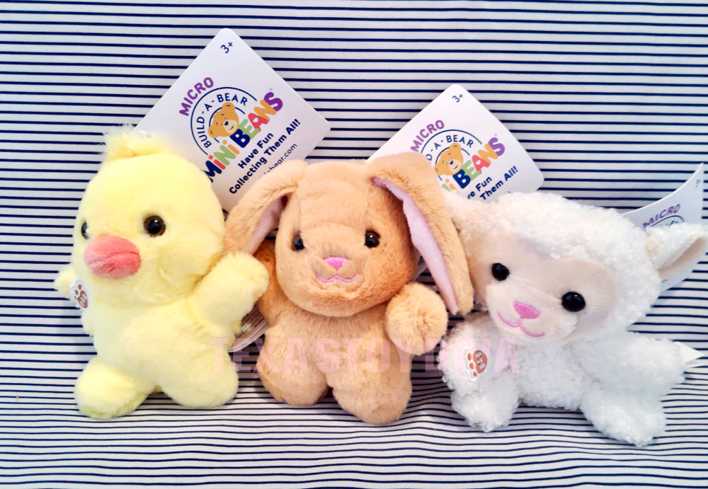 Build-A-Bear Workshop Micro Mini Beans 4" Plush Chick Bunny Lamb Spring --READ--