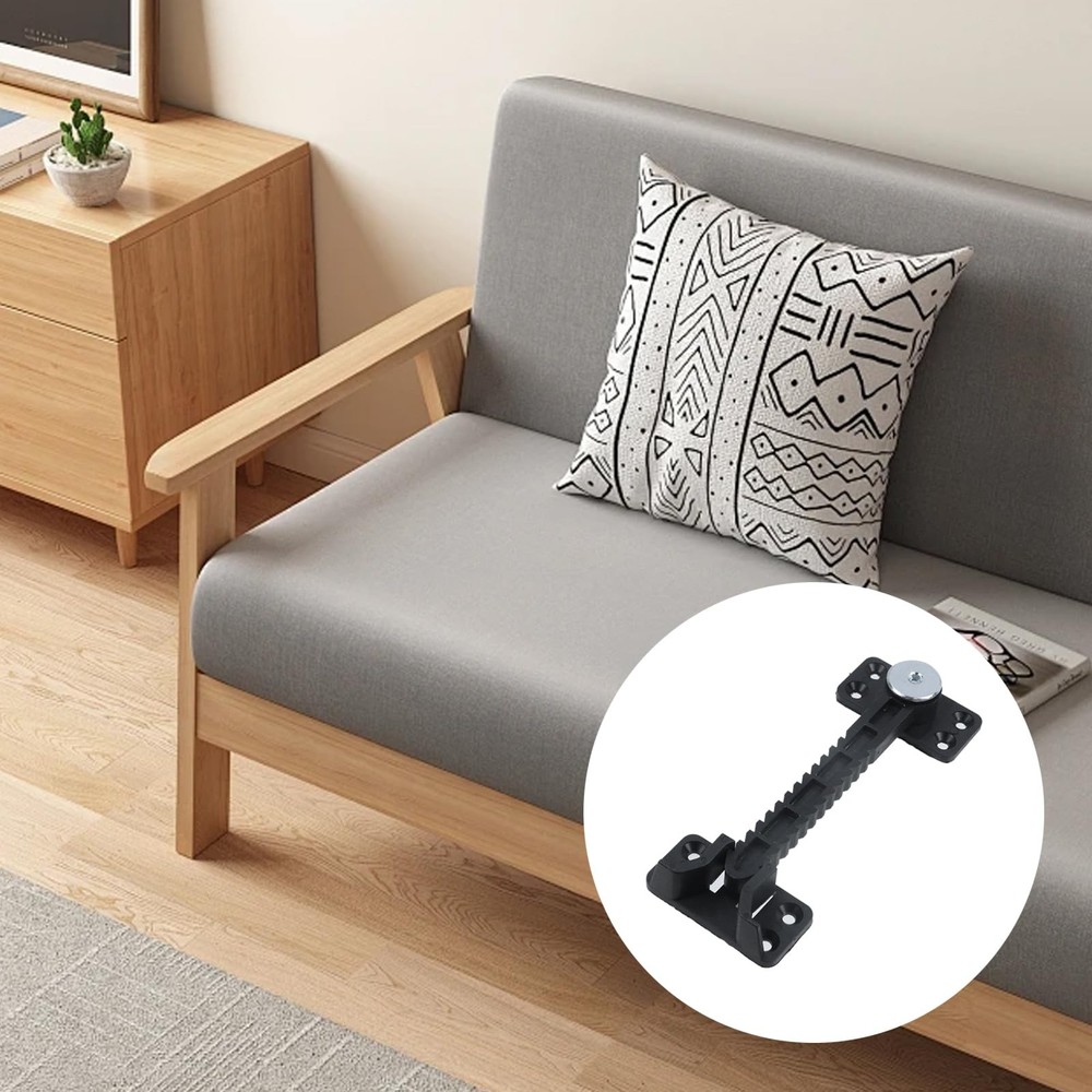 6Set Sofa Connector Interlocking,Black Invisible Connector Brackets, Sectiona...