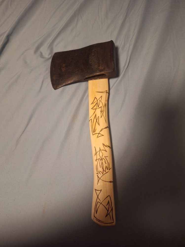 Custom Wood Burned Hatchet HANDLE