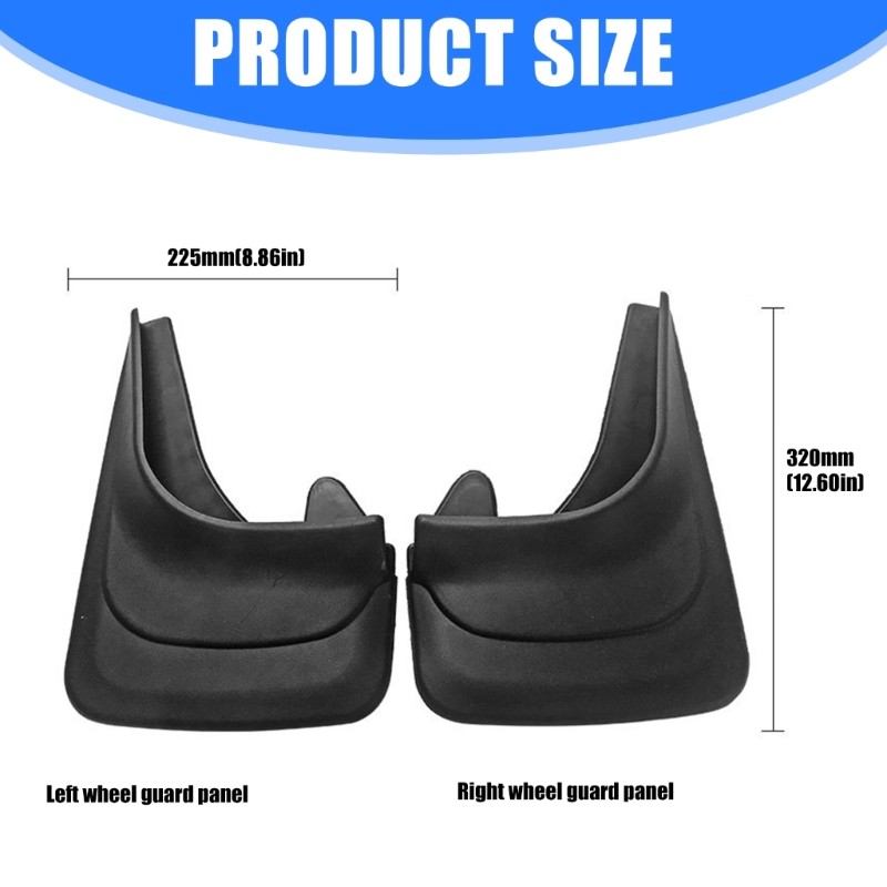 2pcs Mudflaps Protector Mud Flaps Replacement Mud Guard Flaps Mudguard
