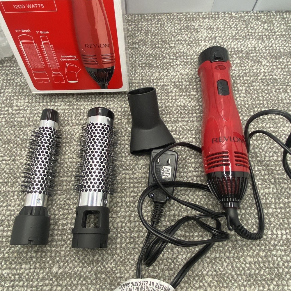 Revlon Style Curl Volumize Curling Iron Tool Ceramic Hot Air Kit Attachments