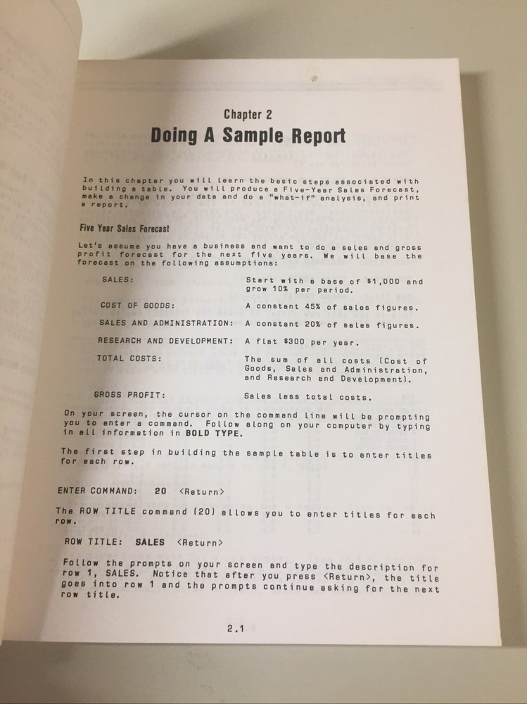 Vintage 1983 KAYPRO MICROPLAN Software Manual (NO DISK)