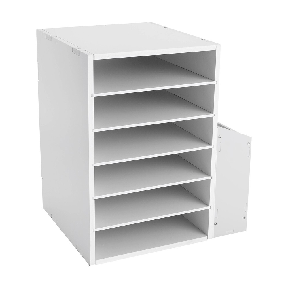 White Desktop Organizer Desktop File Holder File Organizer Modern Rectangular
