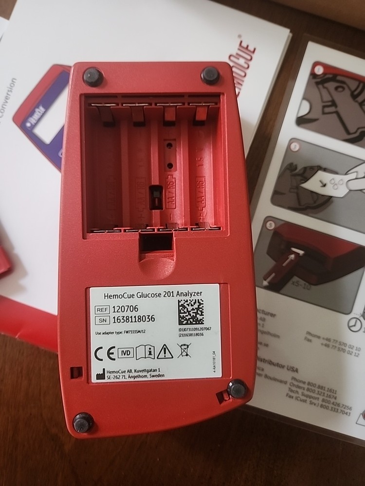 HEMOCUE Glucose 201 Analyzer with AC Adapter