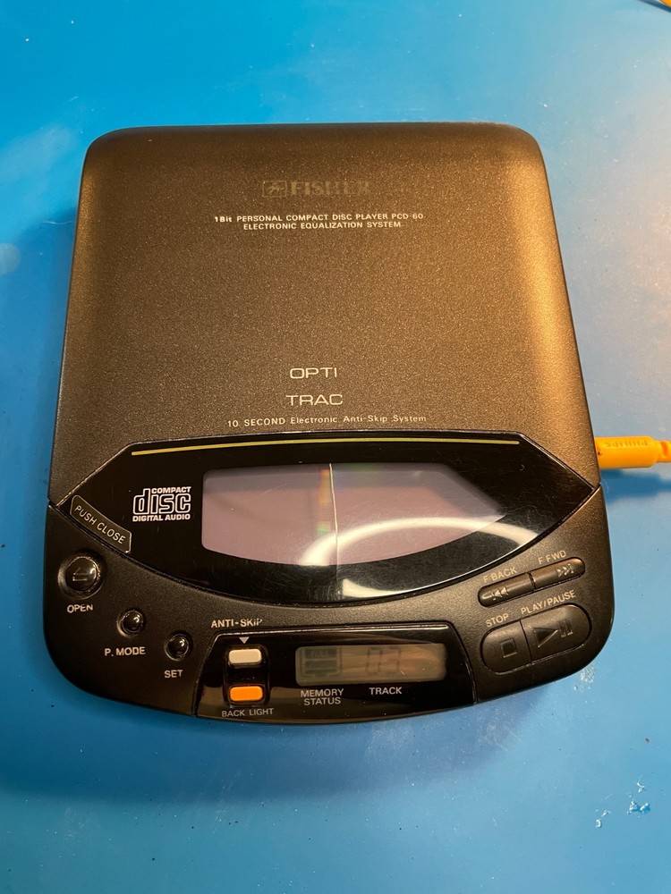 Fisher Opti Trac II PCD-60 Discman CD Player -  Working