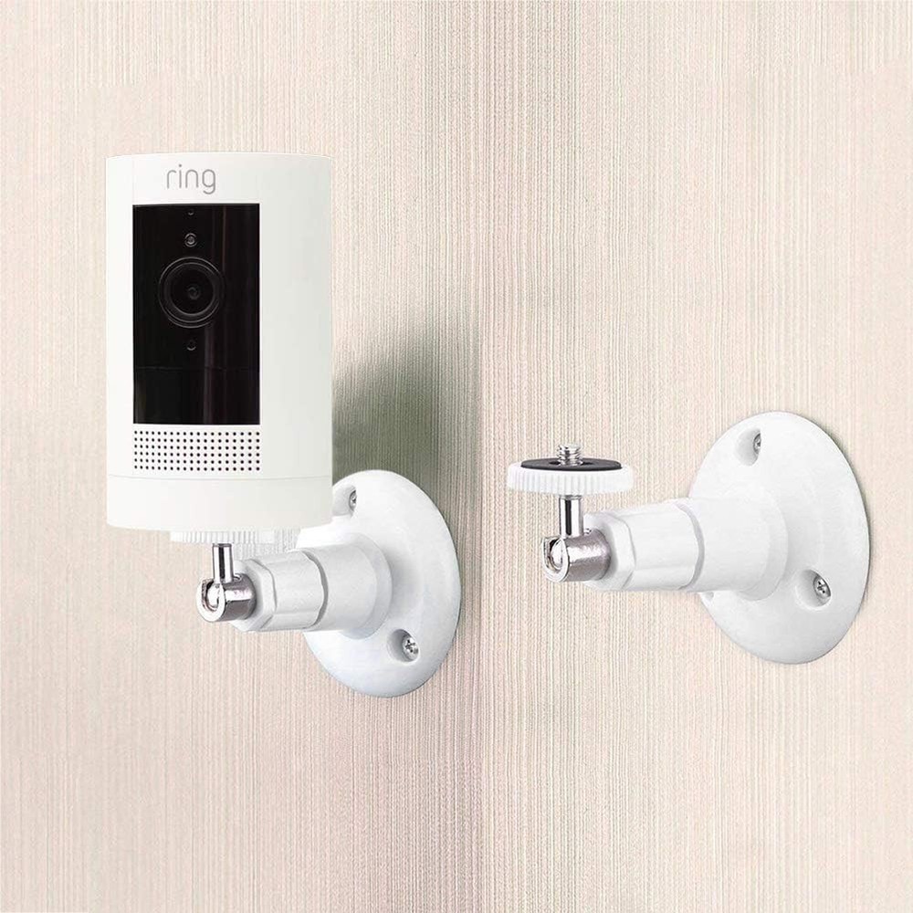 Easy Install 2-Pack Camera Wall Mounts Compatible with R-ing & More - White