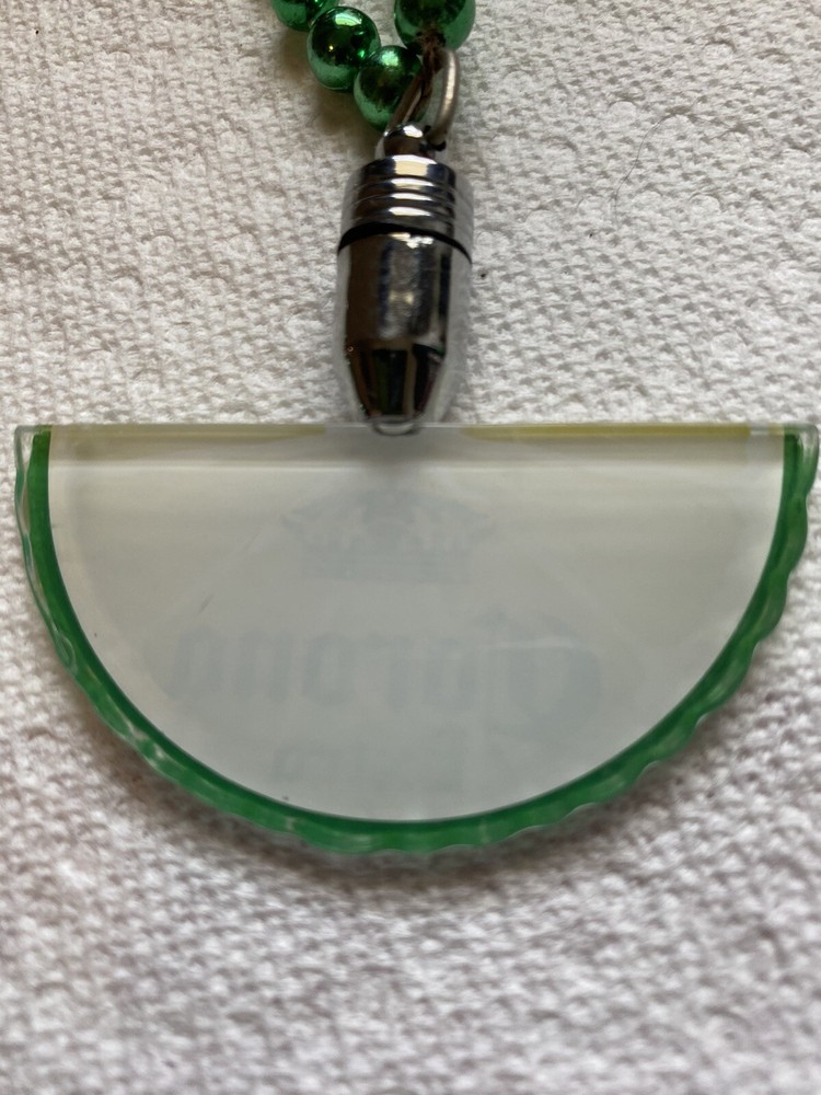 Corona Extra Beer lime wedge mardi gras beads