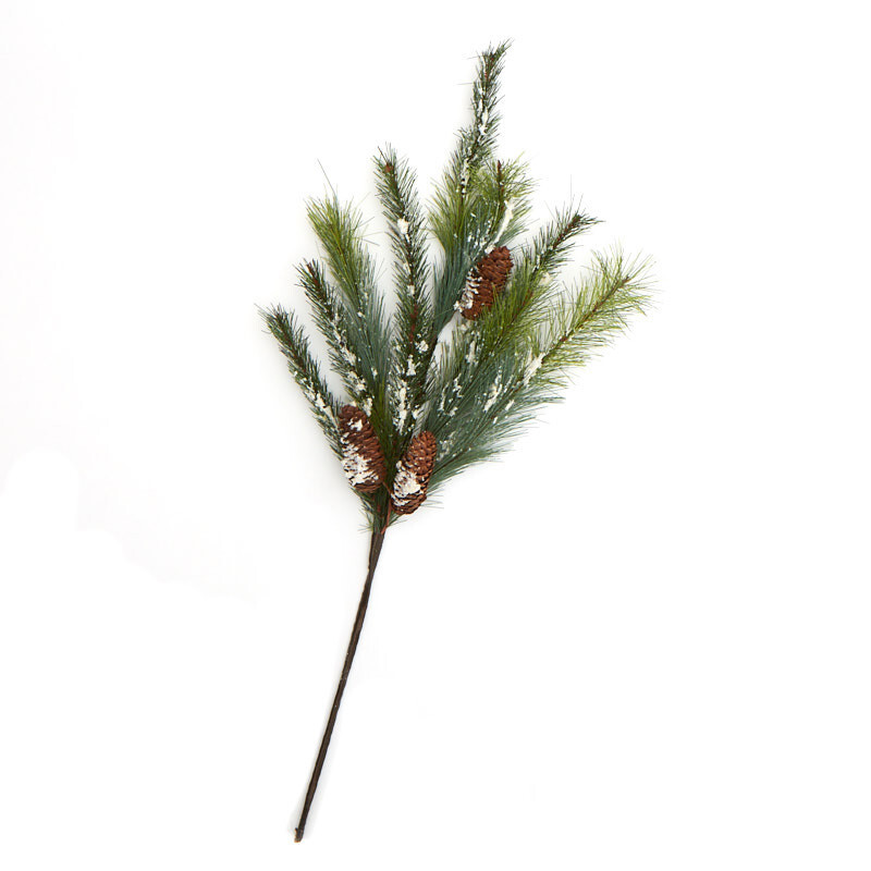24-1/2" Snow Dusted Artificial Pine Decorative Spray
