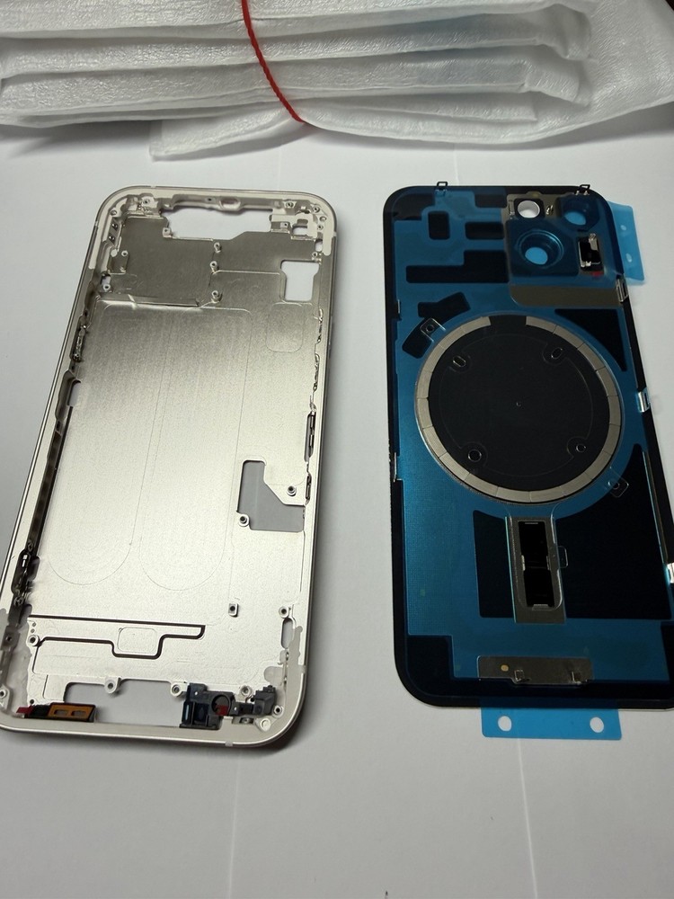 iPhone 14 Housing Frame replacement +back Glass OEM Color White