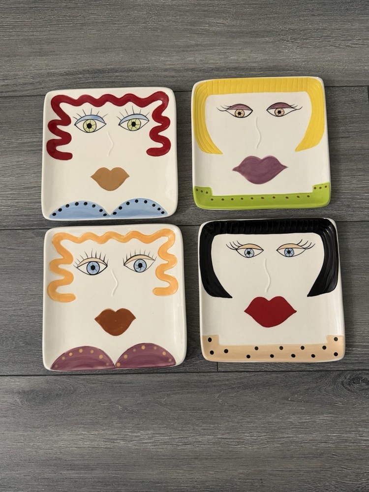 Personality Plates Set for 4 People Dinnerware Dish Plates