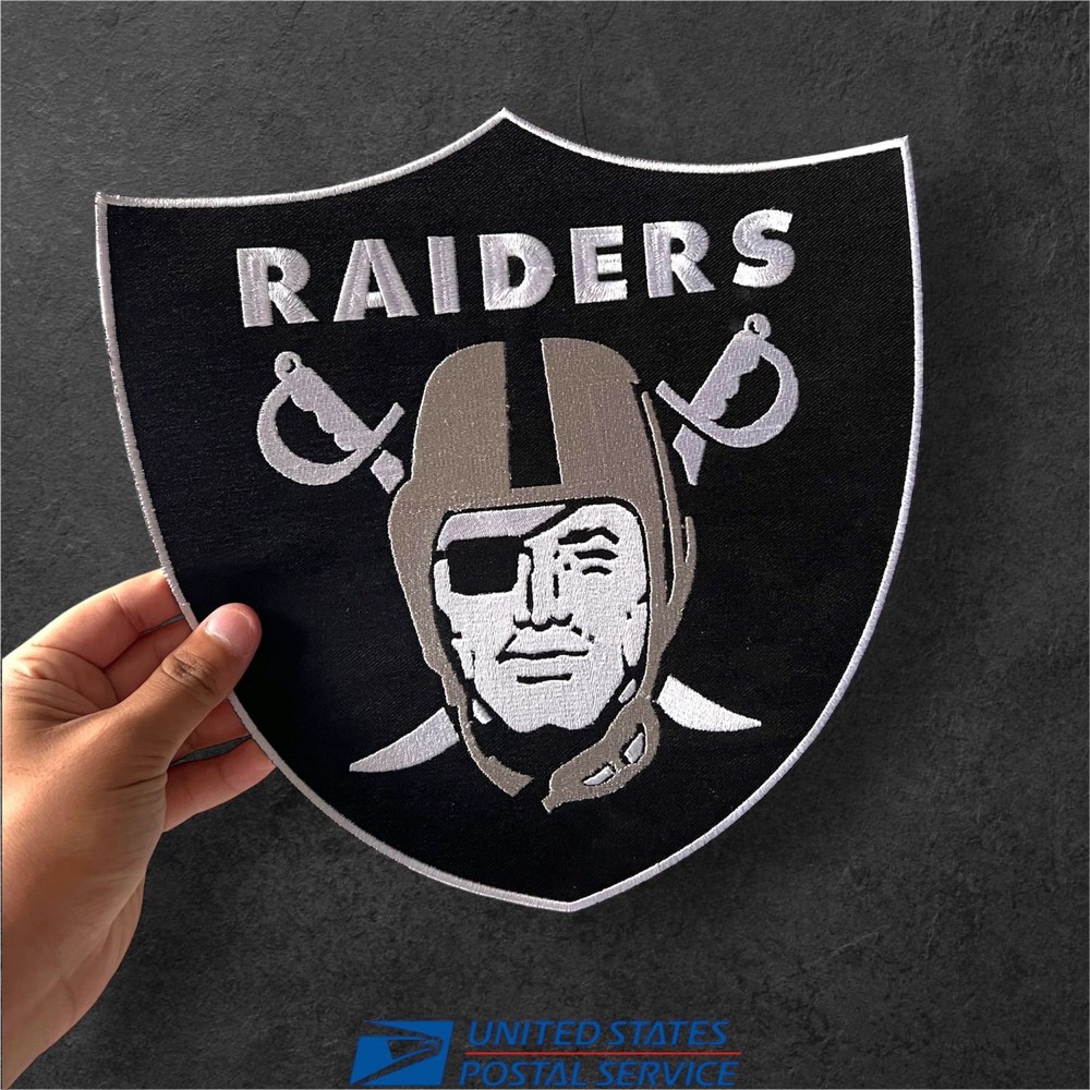 Raiders Embrooderd Patch 10" Size Pack of 45