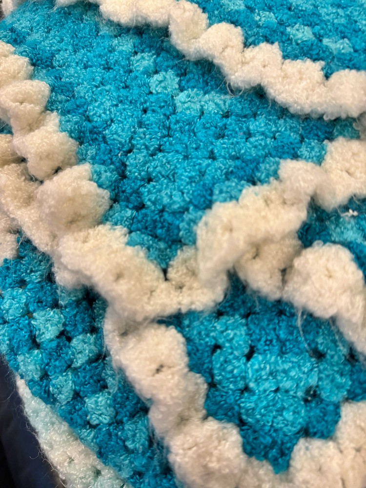 Handmade Crocheted Afghan Blanket Throw ultra soft