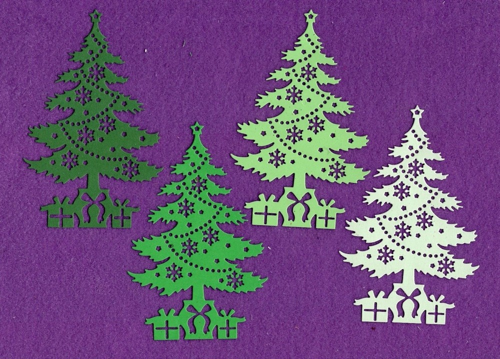 CHRISTMAS TREE # 5 die cuts scrapbook cards