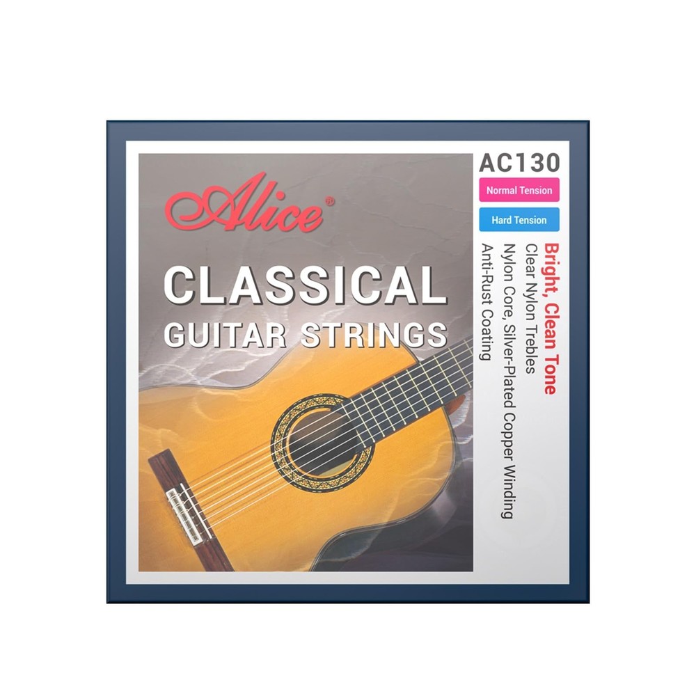 Classical Guitar Strings, Alice 2 Set Classic Guitar 6 Strings Clear Nylon No...