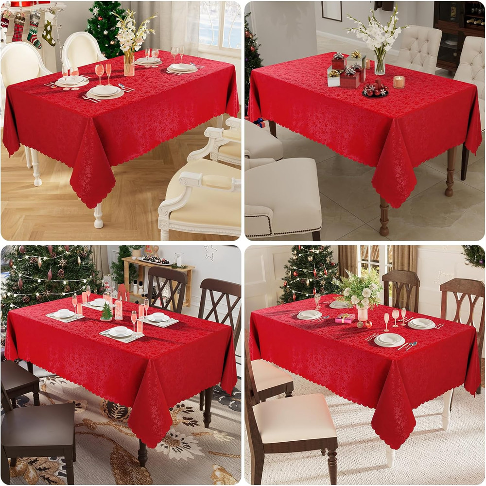 Mantel de vinilo impermeable, rectangular, resistente