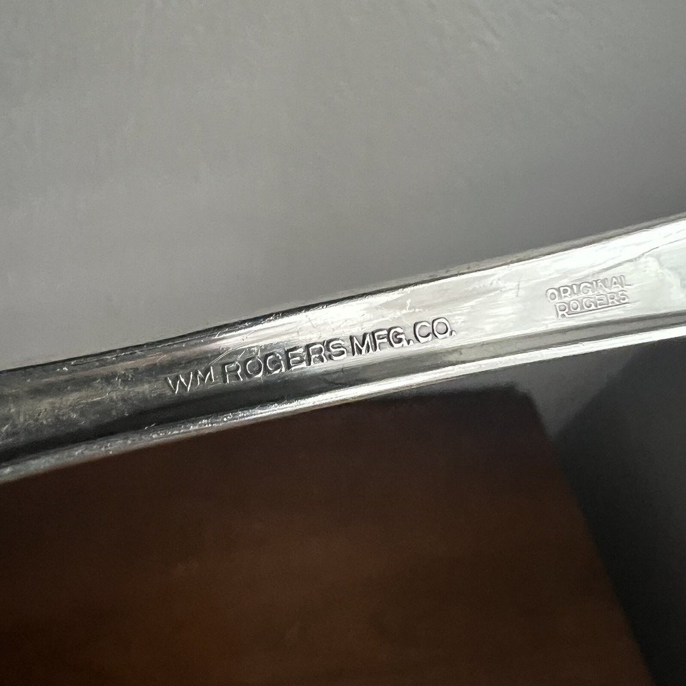 Vintage Wm A Rogers Serving Spoon Monogramed R