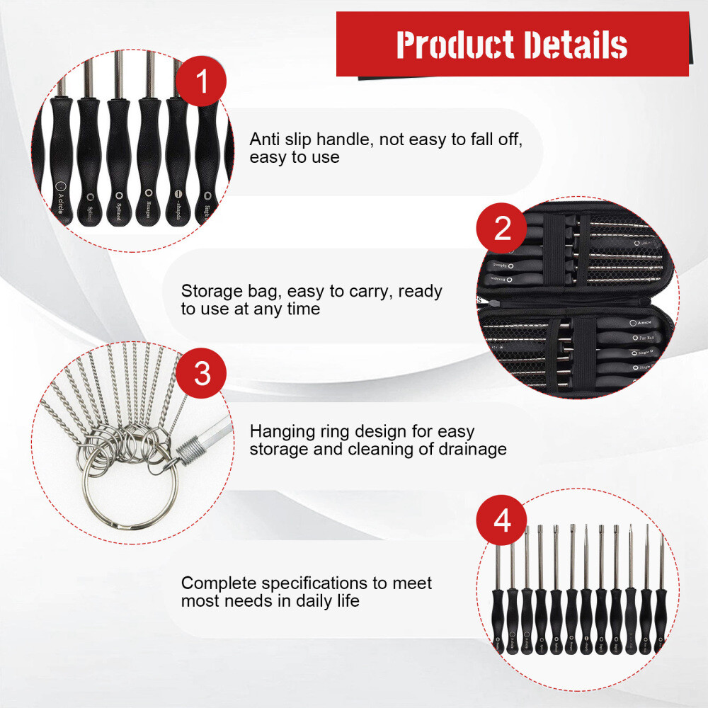 12 PCS Adjustment Carburetor Tool Kit for Common 2 Cycle Carburator Small Engine