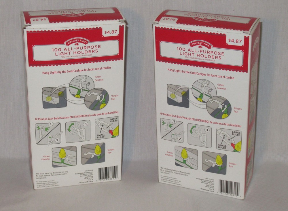 Christmas Light Holders, Exterior Use.