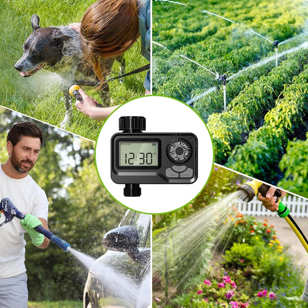 BN LINK Programmable Sprinkler Timer with Rain Delay – Waterproof Digital Water