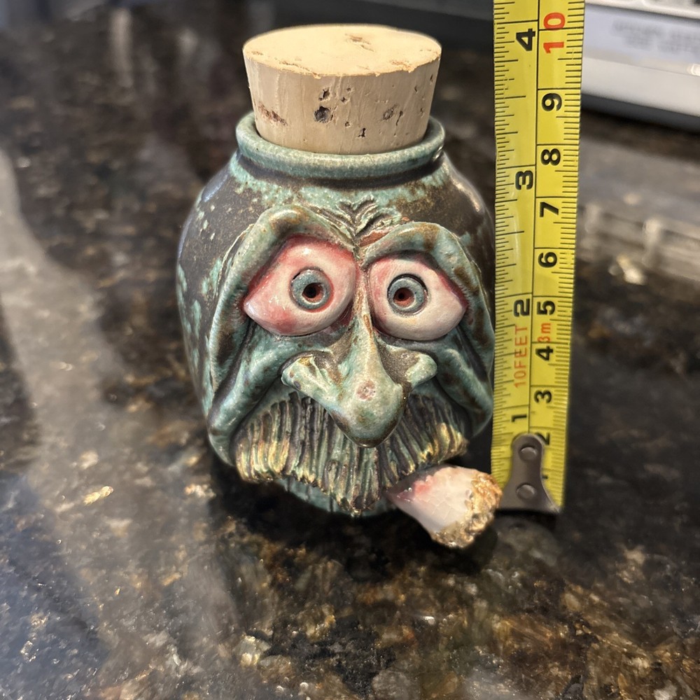 Phelps Ugly Face Pottery Jar, 2007 Signed
