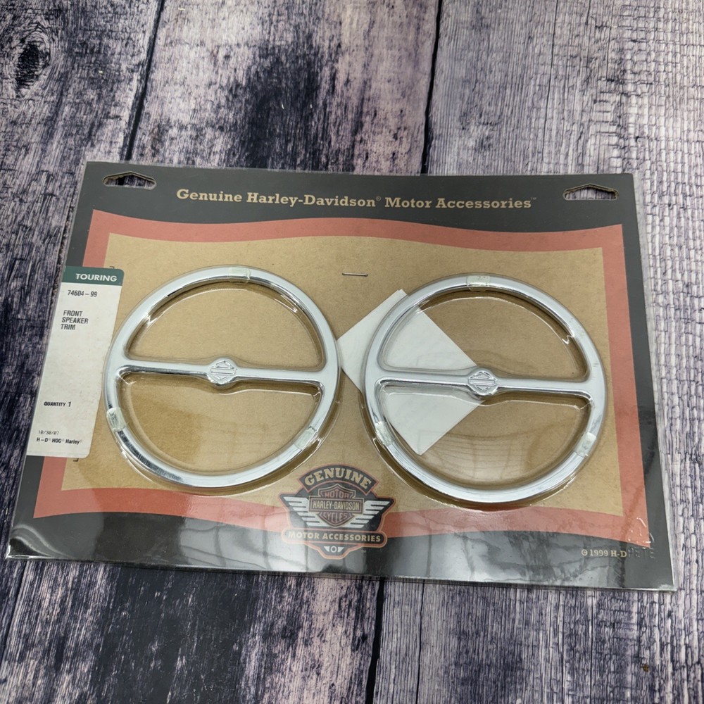 Harley-Davidson Chrome Front Speaker Trim Kits (model 74604-99)