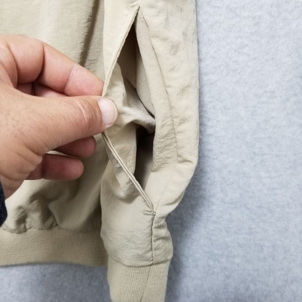 Antigua Golf Sweater Mens Large Beige Pockets Pullover
