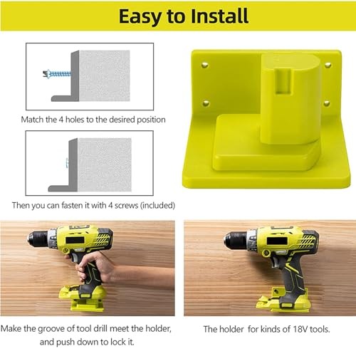 Tool Holder Compatible with 18V Power Tool Wall Mount Portable Holder 20 Pack