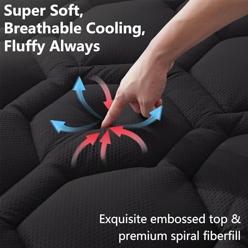 King Size Waterproof Mattress Pad - Cooling, Noiseless, Deep Pocket Protector
