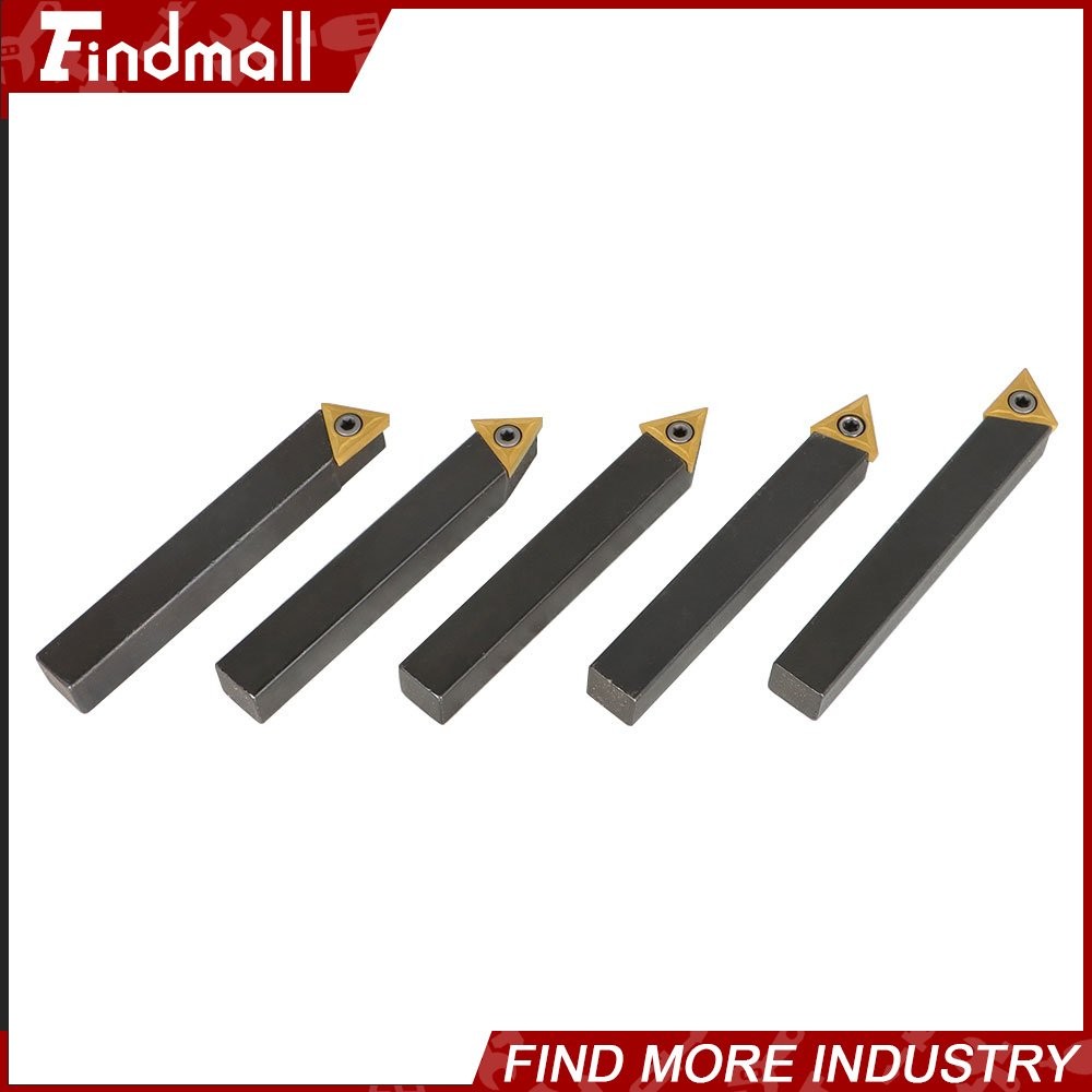 5Pcs 1/2 Inch Carbide Indexable Turning Tool Lathe Tool Bit With Carbide Inserts